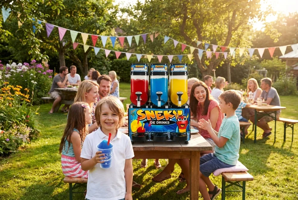 SNEKY Slush-Maschine im Einsatz: Sommerfest