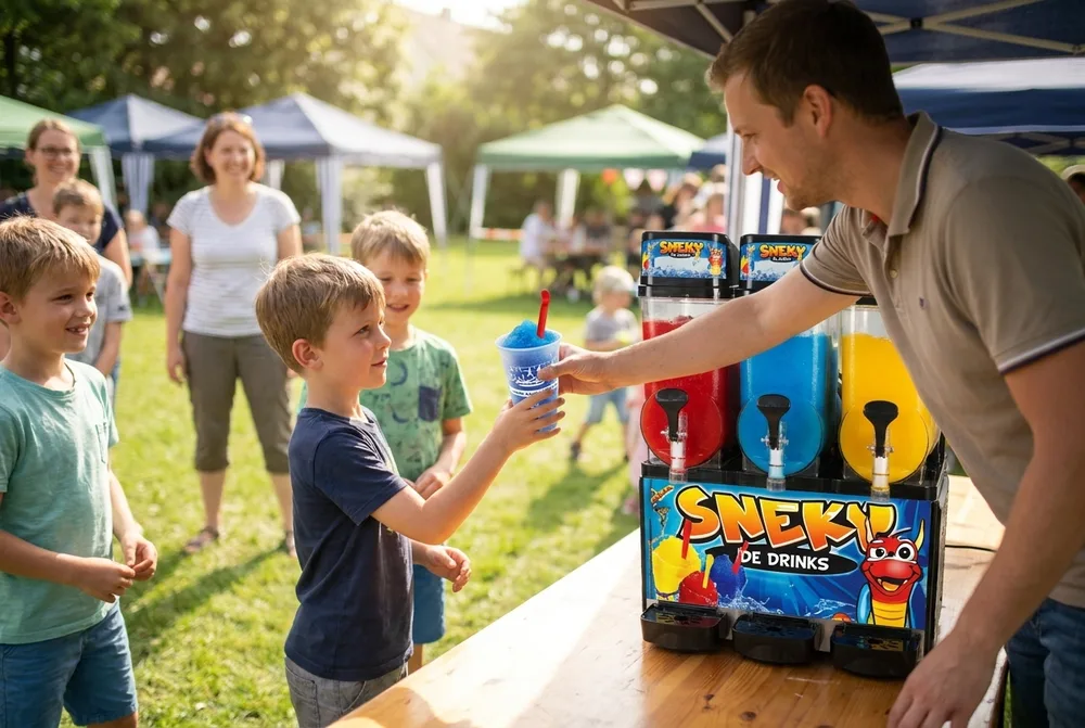 SNEKY Slush-Maschine im Einsatz: Vereins- & Schulfest