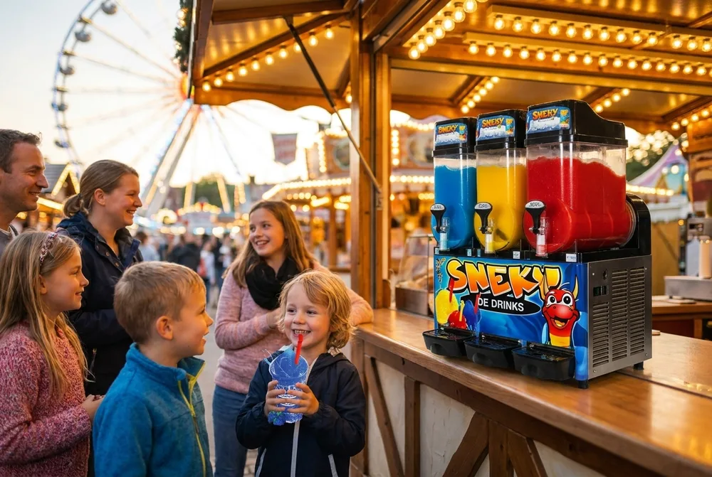SNEKY Slush-Maschine im Einsatz: Volksfest & Stadtfest