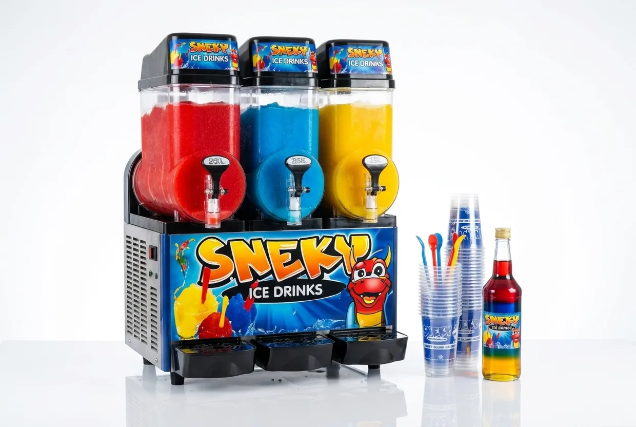 SNEKY-System aus Maschine, Bechern und Sirup