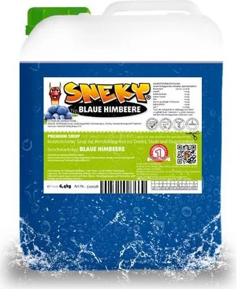 SNEKY Premium Sirup Blaue Himbeere – 6,4-kg-Kanister, azofrei