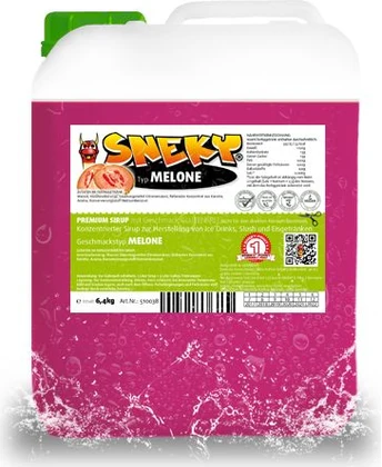 SNEKY Premium Sirup Melone – 6,4-kg-Kanister, azofrei