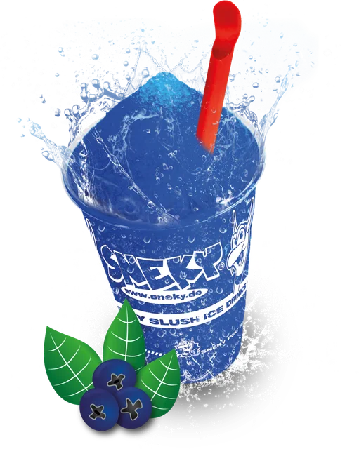 SNEKY Slush-Becher Sorte Heidelbeere