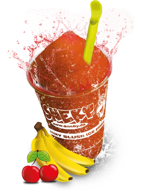 SNEKY Slush-Becher Sorte Kirsch-Banane
