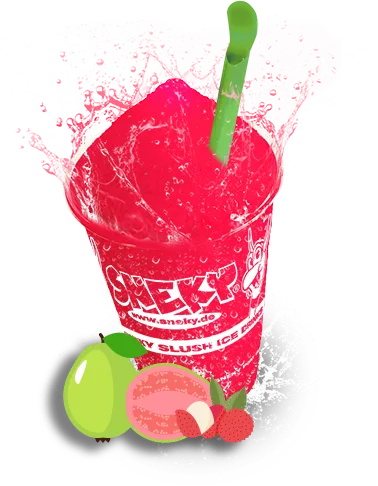 SNEKY Slush-Becher Sorte Litschi Guave