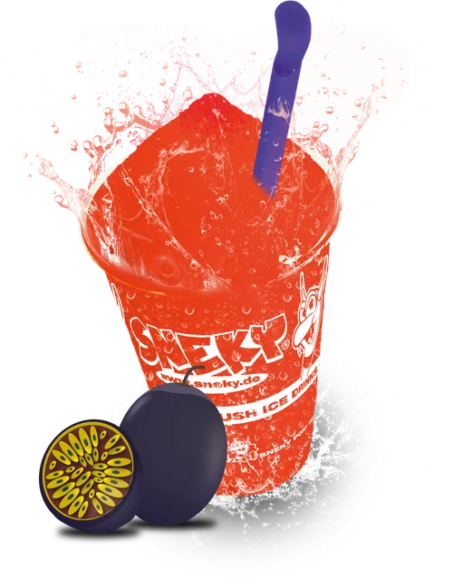 SNEKY Slush-Becher Sorte Maracuja Passionsfrucht